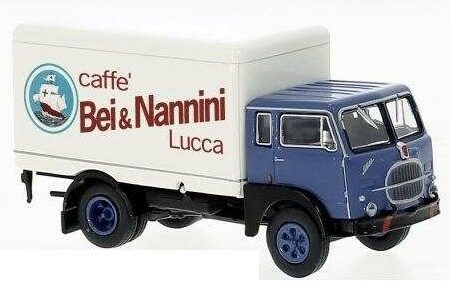 Brekina FIAT 642 BOX-WAGON "BEI & NANNINI" 1960 BLUE/WHITE 1:87