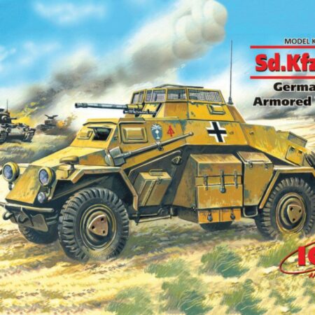 ICM SD KFZ 222 GERMAN LIGHT ARMOURED VEHICLE KIT 1:72