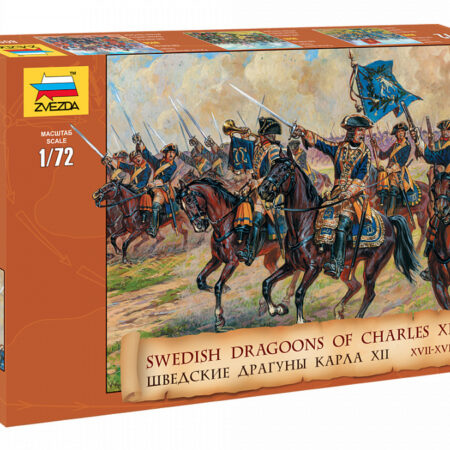 Zvezda SWEDISH DRAGOONS CHARLES XII 1Tth-18th CENTURY KIT 1:72