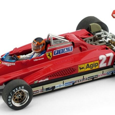 Brumm FERRARI 126 C 2 G.VILLENEUVE 1982 N.27 2nd S.MARINO GP W/PILOTE 1:43