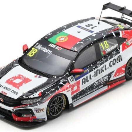 Spark Model HONDA CIVIC N.18 2nd RACE 3 WTCR 2020 HUNGARORING T.MONTEIRO 1:43