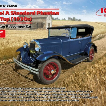 ICM MODEL A STANDARD PHAETON SOFT TOP 1930s AMERICAN PASSENGER CAR KIT 1:24