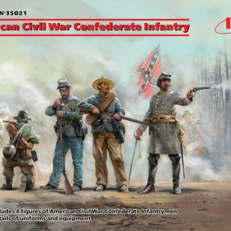 ICM AMERICAN CIVIL WAR CONFEDERATE INFANTRY SET #1 KIT 1:35