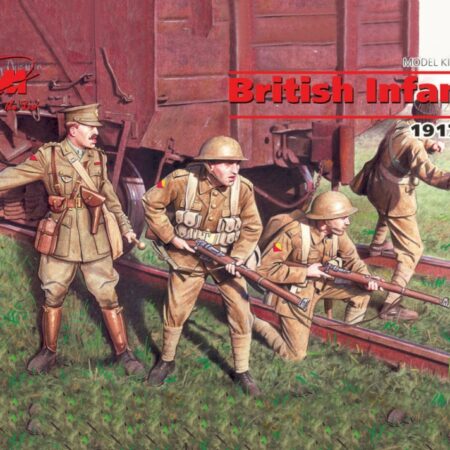 ICM BRITISH INFANTRY 1917-1918 1 OFFICER + 3 SOLDIERS KIT 1:35