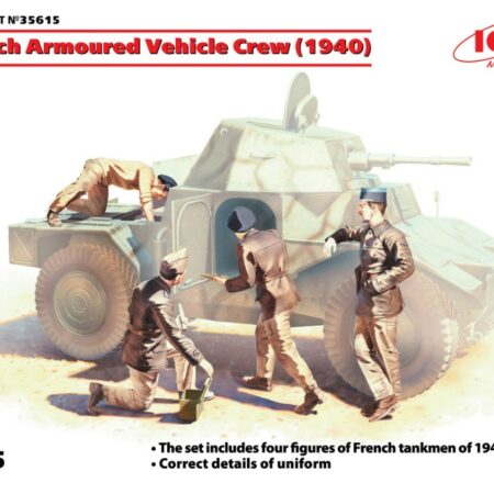 ICM FRENCH ARMOURED VEHICLE CREW 1940 4 FIGURES KIT 1:35