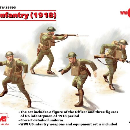 ICM US INFANTRY 1918 4 FIGURES KIT 1:35