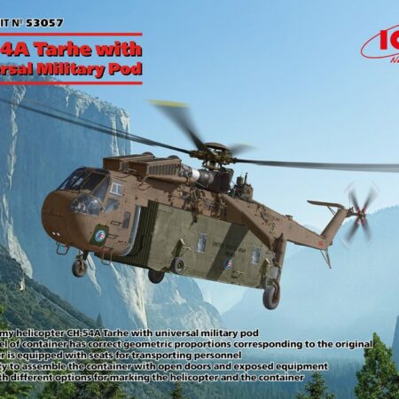 ICM CH-54A TARHE WITH UNIVERSAL MILITARY POD KIT 1:35