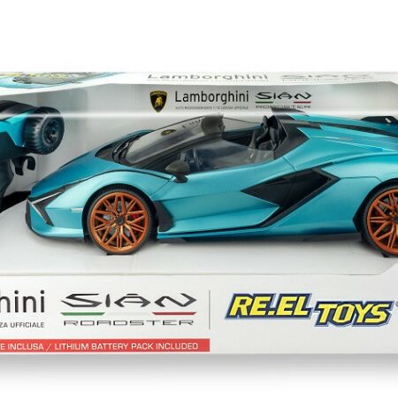 RE.EL.Toys LAMBORGHINI SIAN BLUE C/BATTERIE RICARICABILI AL LITIO RADIOCOMANDO 1:12