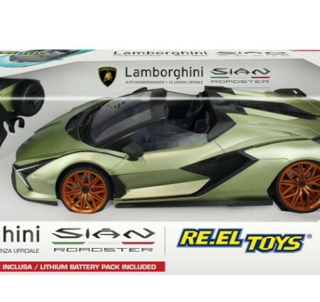 RE.EL.Toys LAMBORGHINI SIAN GREEN C/BATT.RICARICABILI AL LITIO RADIOCOMANDO 1:12