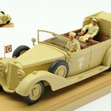 Rio MERCEDES 770K AFRICA KORPS 1941 WITH ROMMEL AND DRIVER FIGURES 1:43