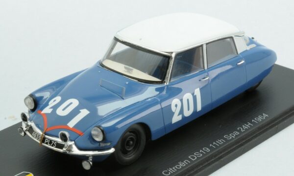 Spark Model CITROEN DS 19 N.201 24 H SPA 1964 G.VERRIER-A.BERTAUT 1:43