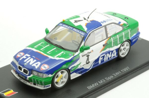 Spark Model BMW M3 E 30 N.4 24 H SPA 1997 F.DUEZ-V.ICKX-K.RAFANELLI 1:43