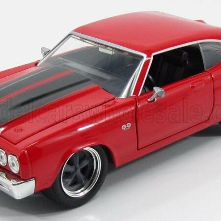 JADA 1/24 CHEVROLET | DOM'S CHEVY CHEVELLE 454SS 1970 - FAST & FURIOUS  IV (2009) - SOLO PARTI ORIGINALI - ORIGINAL PARTS | RED BLACK