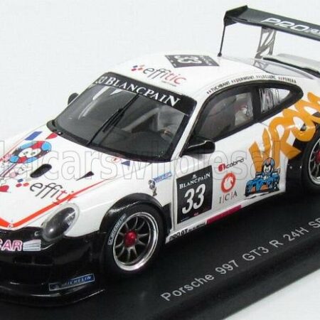 SPARK-MODEL 1/43 PORSCHE | 911 997-2 GT3 R BLANCPAIN N 33 24h SPA 2012 E.DERMONT - A.LECLERC - D.TUCHBANT - F.PERERA | WHITE BLACK