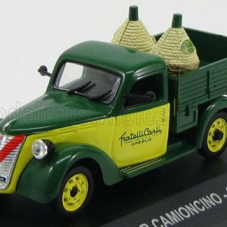 EDICOLA 1/43 FIAT | 1100 ELR CAMIONCINO PICK-UP OLIO CARLI 1953 | DARK GREEN YELLOW