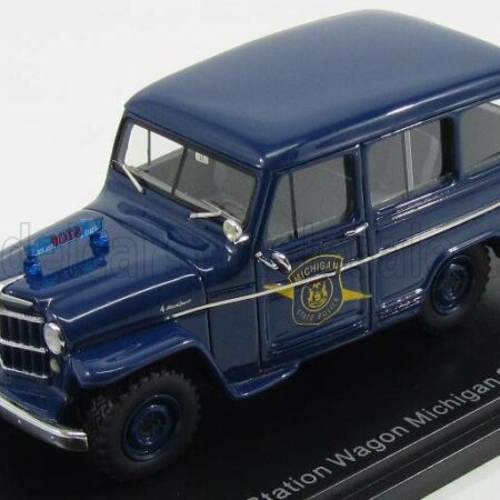 NEO SCALE MODELS 1/43 JEEP | WILLYS STATION WAGON MICHIGAN STATE POLICE 1954 | BLUE