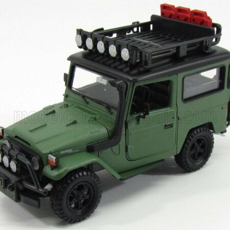 MOTOR-MAX 1/24 TOYOTA | FJ40 LAND CRUISER HARD-TOP CLOSED OFF ROAD VERSION 1980 | MATT GREEN BLACK