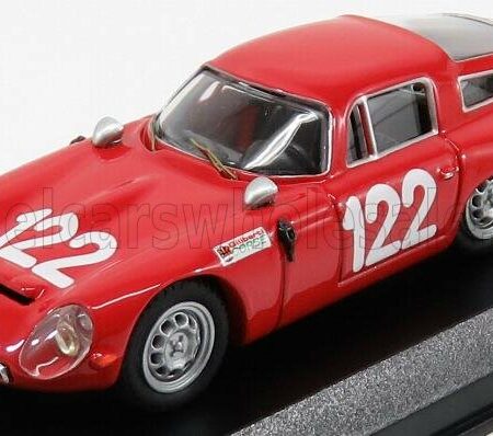 BEST-MODEL 1/43 ALFA ROMEO | TZ1 SCUDERIA PAGASO N 122 TARGA FLORIO 1966 LO PICCOLO - SUTERA | RED