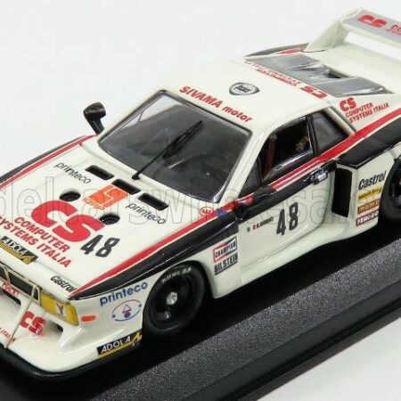 BEST-MODEL 1/43 LANCIA | BETA MONTECARLO N 48 6h SILVERSTONE 1982 CASTELLANO - CRAWFORD | WHITE RED