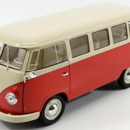 WELLY 1/18 VOLKSWAGEN | T1 MINIBUS 1963 | RED CREAM