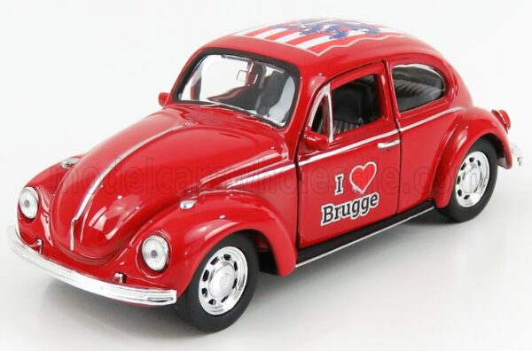 WELLY 1/34 VOLKSWAGEN | KAFER BEETLE 1959 - I LOVE BRUGGE - WITHOUT BOX | RED