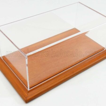 ATLANTIC 1/24 VETRINA DISPLAY BOX | AICHI BASE IN LEGNO - WOOD CHERRY BASE - Lungh.LENGHT cm 23 X Largh.WIDTH cm 12 X Alt.HEIGHT cm 8.5 (altezza interna 8.0 cm ) | PLASTIC DISPLAY