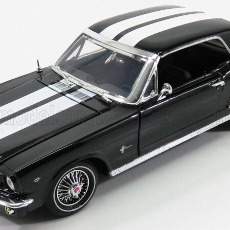 MOTOR-MAX 1/18 FORD USA | MUSTANG 1/2 HARD-TOP 1964 | BLACK WHITE