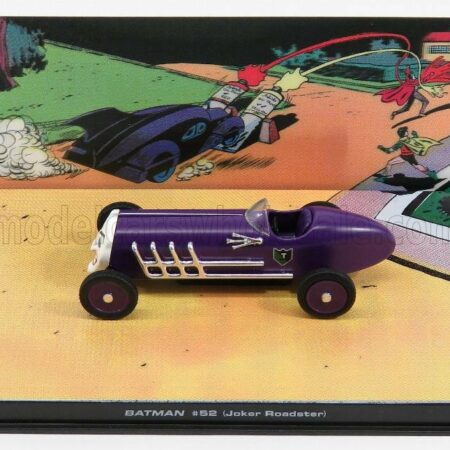 EDICOLA 1/43 BATMAN | BATMAN 52 - JOKER ROADSTER CAR | MATT PURPLE WHITE