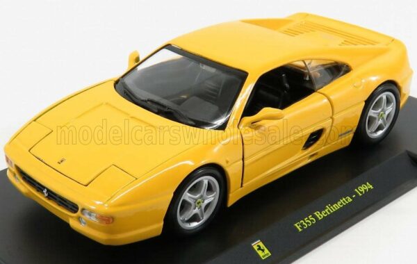 EDICOLA 1/24 FERRARI | F355 BERLINETTA 1995 - CON VETRINA - WITH SHOWCASE | YELLOW