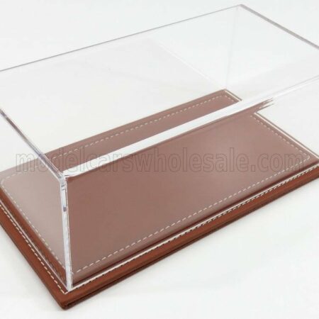 ATLANTIC 1/24 VETRINA DISPLAY BOX | MARANELLO BASE IN PELLE - LEATHER BASE CUOIO - Lungh.LENGHT cm 23 X Largh.WIDTH cm 12 X Alt.HEIGHT cm 8.5 (altezza interna 7.7 cm ) | PLASTIC DISPLAY