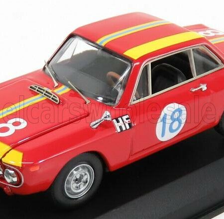 BEST-MODEL 1/43 LANCIA | FULVIA COUPE 1.3 HF N 18 WINNER CLASS GT 1.3 TARGA FLORIO 1966 CELLA - MARZI | RED