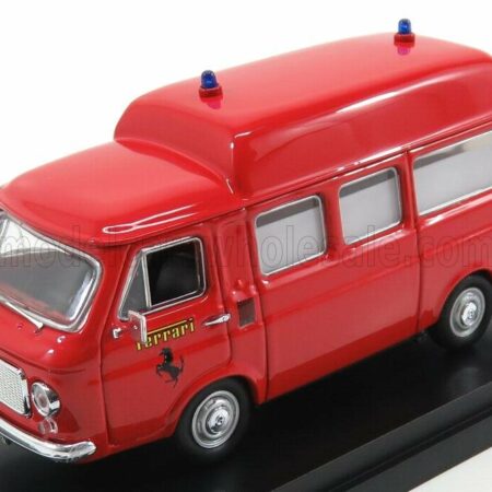 RIO-MODELS 1/43 FIAT | 238 MINIBUS TETTO ALTO 1965 AMBULANZA VIGILI DEL FUOCO PISTA FIORANO 1970 | RED