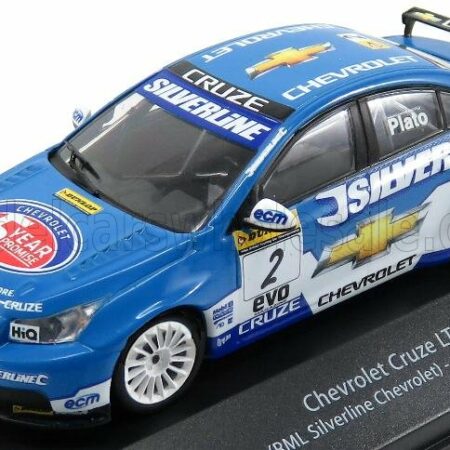 EDICOLA 1/43 CHEVROLET | CRUZE LT TEAM RML SILVERLINE CHEVROLET N 2 CHAMPION SEASON BTCC 2010 JASON PLATO | BLUE WHITE