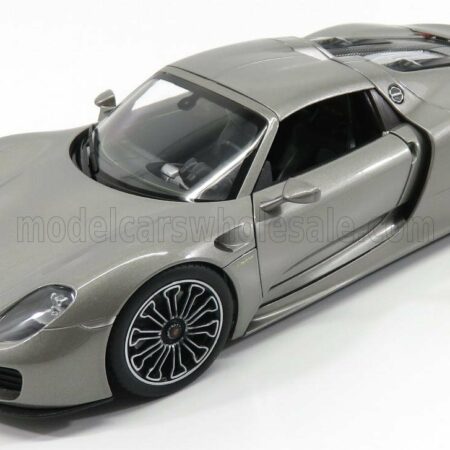 WELLY 1/18 PORSCHE | 918 SPYDER HARD-TOP CLOSED 2015 | GREY MET