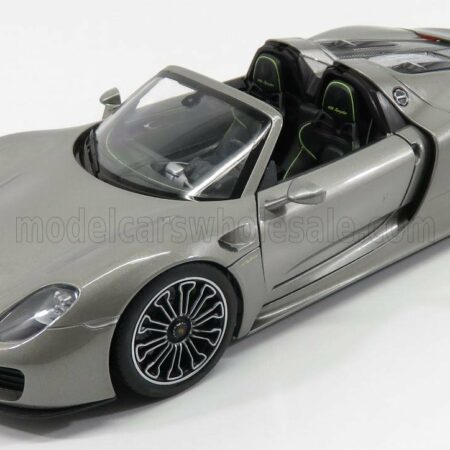 WELLY 1/18 PORSCHE | 918 SPYDER OPEN 2015 | GREY MET