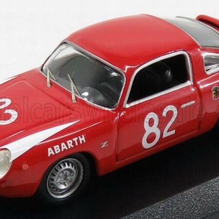 BEST-MODEL 1/43 FIAT | 850 ABARTH ZAGATO N 82 WINNER 500km NURBURGRING 1960 CASTELLINA - VINATIER | RED WHITE