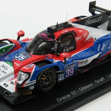 SPARK-MODEL 1/43 ORECA | 07 GIBSON TEAM GRAFF RACING N 39 43th 24h LE MANS 2017 18th LMP2 E.GUIBBERT - E.TROUILLET - J.WINSLOW | RED BLUE WHITE