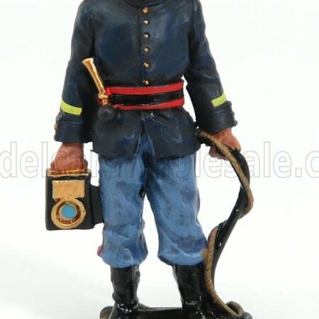 EDICOLA-FIGURES 1/32 VIGILI DEL FUOCO | VIGILE DEL FUOCO FRANCESE - FRENCH FIRE ENGINE 1893 | BLUE BLACK