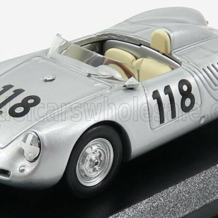 BEST-MODEL 1/43 PORSCHE | 550RS SPIDER N 118 2nd TARGA FLORIO 1959 | SILVER