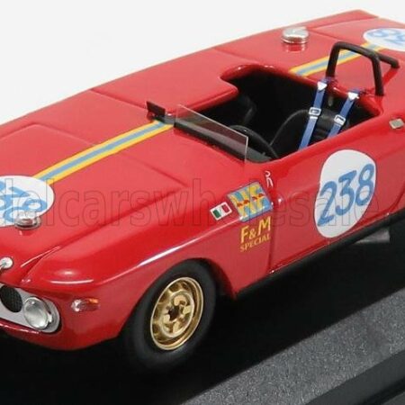 BEST-MODEL 1/43 LANCIA | FULVIA SPIDER SPECIAL HF N 238 TARGA FLORIO 1969 MUNARI - AALTONEN | RED