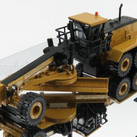 DM-MODELS 1/125 CATERPILLAR | CAT24M RUSPA LIVELLATRICE GOMMATA -  SCRAPER TRACTOR MOTOR GRADER | YELLOW BLACK