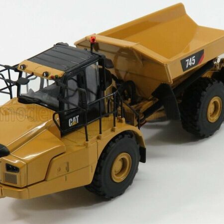 DM-MODELS 1/50 CATERPILLAR | CAT745 CASSONE RIBALTABILE CAVA 3-ASSI - ARTICULATED TRUCK | YELLOW BLACK