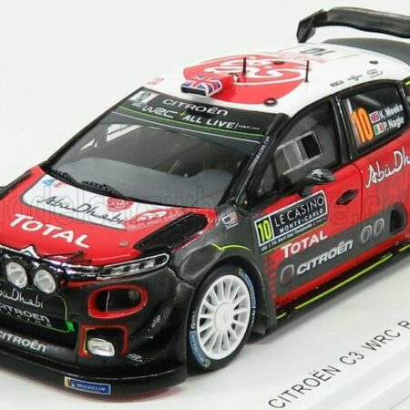 SPARK-MODEL 1/43 CITROEN | C3 WRC TEAM CITROEN TOTAL ABU DHABI WRT N 10 RALLY MONTECARLO 2018 K.MEEKE - P.NAGLE | RED WHITE