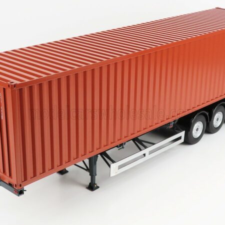 NZG 1/18 ACCESSORIES | TRAILER FOR TRUCK WITH EUROPEAN SEA-CONTAINER 40 | BROWN