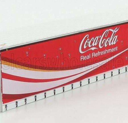 OXFORD-MODELS 1/76 ACCESSORIES | CONTAINER 40' FOR TRAILER TRUCK COCA-COLA | WHITE RED