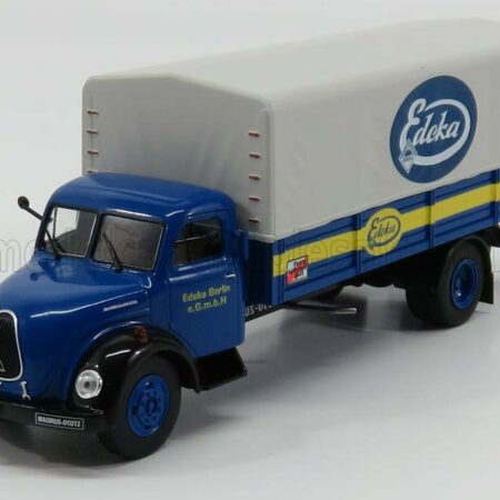 EDICOLA 1/43 MAGIRUS | DEUTZ S6500 TRUCK EDEKA TELONATO 1956 - WITHOUT CARD BOX | BLUE YELLOW GREY