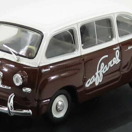 BRUMM 1/43 FIAT | 600 MULTIPLA VEICOLO COMMERCIALE CAFFAREL 1956 | WHITE BROWN