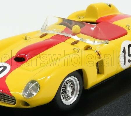 ART-MODEL 1/43 FERRARI | 290MM SPIDER ch.0606 N 19 4th PORTUGAL MONSANTO GP 1957 A.DE CHANGY | YELLOW