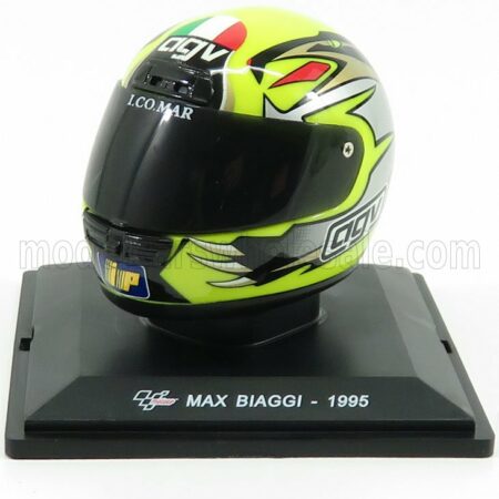 EDICOLA 1/5 AGV | CASCO HELMET MAX BIAGGI 250cc 1995 WORLD CHAMPION | VARIOUS