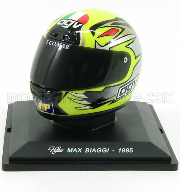 EDICOLA 1/5 AGV | CASCO HELMET MAX BIAGGI 250cc 1995 WORLD CHAMPION | VARIOUS